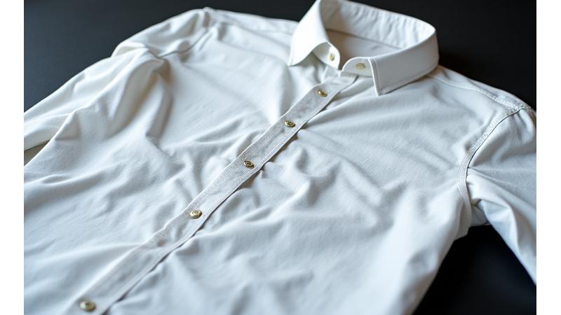 Camisa muy arrugada antes del planchado profesional.